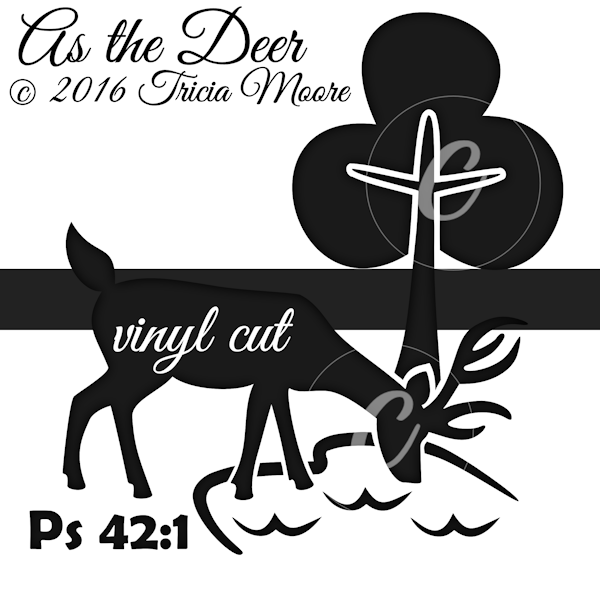 as the deer vinyl cut file svg tree water clipart faith