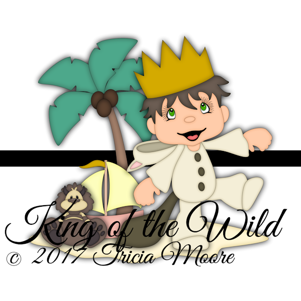 king of the wild where the wild things are clipart cut file digi stamp palm tree boy sailboat