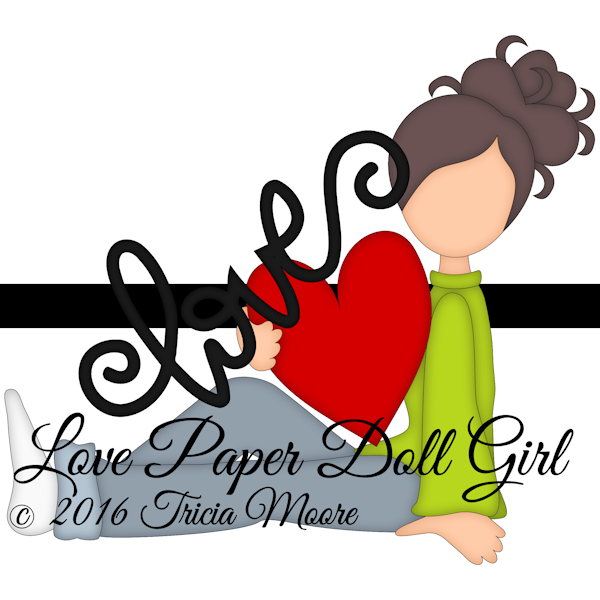 love paper doll girl clipart cut file cutting svg
