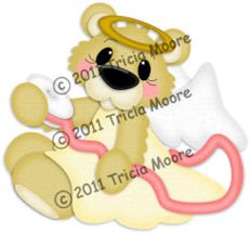 Angel Bear with Ribbon Pattern