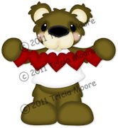 Bear Holding Heart Chain