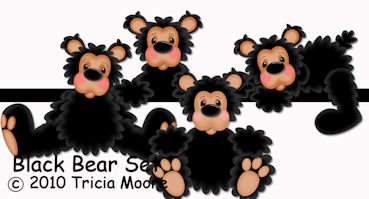 Black Bear Pattern Set