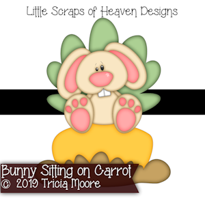 Bunny Sitting on Carrot