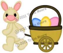 Bunny Pulling Wagon Pattern
