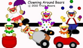 Clowning Around Bears Pattern Collection