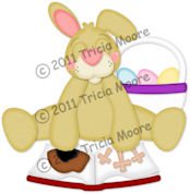 Easter Bunny with Bible Pattern