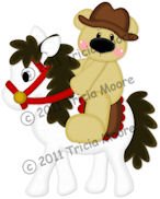 Ride for a Cure Bear on Horse