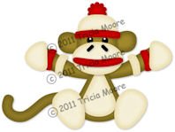Sitting Sock Monkey